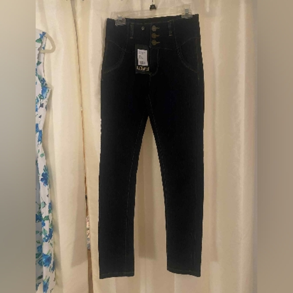 Collectif Rebel Kate High-Waisted Pinup Style Denim Skinny Jeans size 6